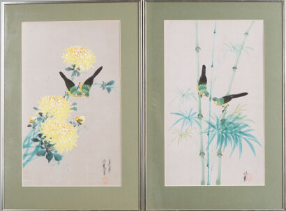 Two Chinese Framed Embroideries