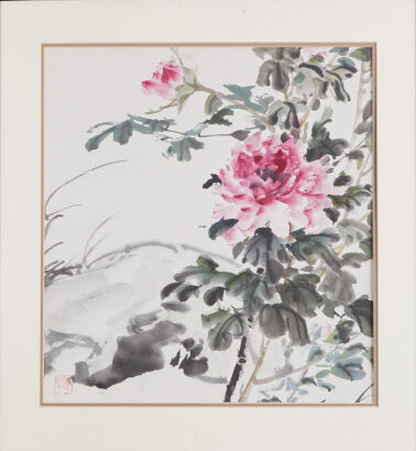 A Chinese Painting of Flowers (Zhuang Jian Mark)