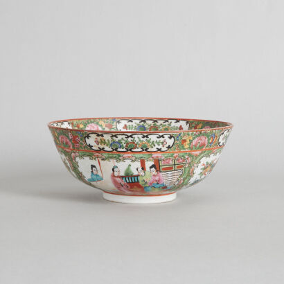 A Chinese Canton Famille Rose 'Floral and Figural' Bowl