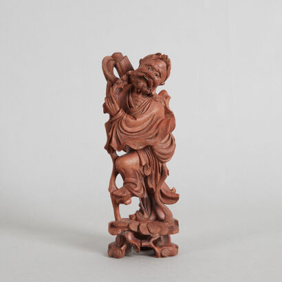 A Late 19th Century Chinese Wood Carved Statue