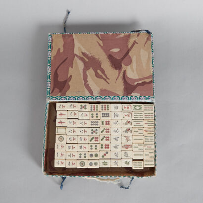 A Chinese Bone and Bamboo-made Mahjong