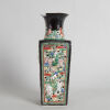 A Chinese Qing Dynasty Famille Verte 'Figural' Square Vase (chipped) - 4
