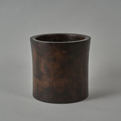 A Chinese Rosewood Brush Pot