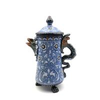 A Blue Ground 'Dragon' Teapot