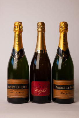 Three bottles of New Zealand Sparkling wine