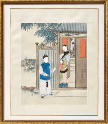 A Chinese Qing Dynasty Painting of a Lady (Gai Qi Mark)