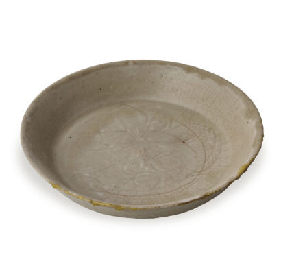 A Chinese Song Dynasty Linru Plate (chip on rim)