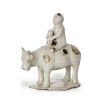 A Chinese Song Dynasty Spotted White Porcelain Incense Burner (depicting a boy riding a bull)