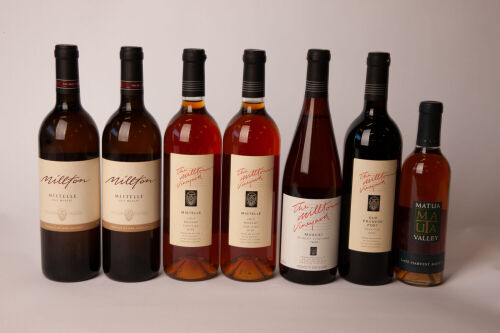 Seven bottles of Millton & Matua Valley late harvest, Muscat & Port style wine in one lot