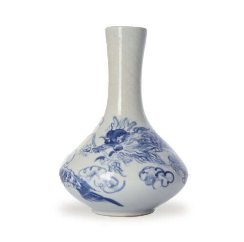 A Late 19th Century Korean Blue and White 'Dragon' Vase (Nansong Mark)