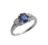 18ct White Gold Sapphire and Diamond Dress Ring