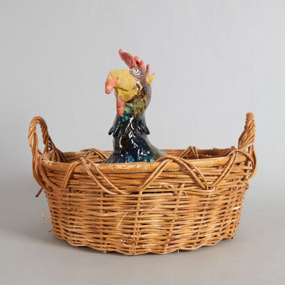 A Ceramic Chicken in an Egg Basket