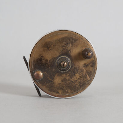 A Vintage Brass and Steel Fly Reel