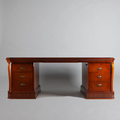 A Marquetry and Leather Inlaid Spanish Desk