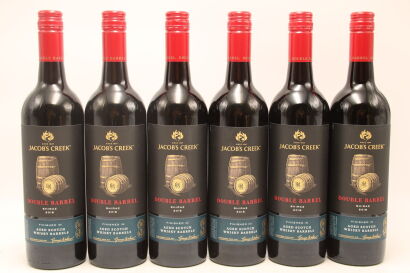 (6) 2018 Jacob's Creek Double Barrel Shiraz, aged in Scotch Whiskey Barrel, Barossa