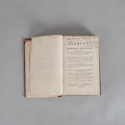 HIPPOLITO SAN JOSEPH GIRAL DEL PINO, C.P. LANDON, WILLIAM JERDAN A New Spanish grammar; or, the Elements of the Spanish Language