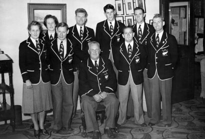 The New Zealand Olympic team in London, 1948