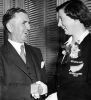 Prime Minister Holland and Yvette Williams ahead of the 1952 Olympic Games, 1952