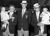 New Zealand rowing crew members M. Brownlie, J. Hunter, and T. Just at the Olympic Games in Mexico City, 1968