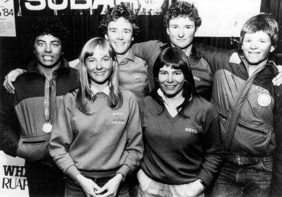 New Zealand's top skiers ahead of the 1984 Winter Olympics, 1984