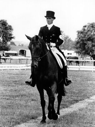 Equestrian Blyth Tait riding his horse Ricochet at his Pukekohe farm, 1989