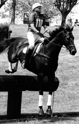 JASON SOUTH Equestrian Blyth Tait riding his horse Troy during a training session, 1990
