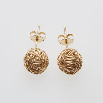Gold Plated Wire Stud Earrings