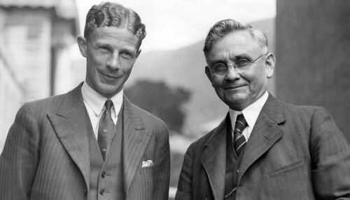 Jack Lovelock and Prime Minister Savage, 1936