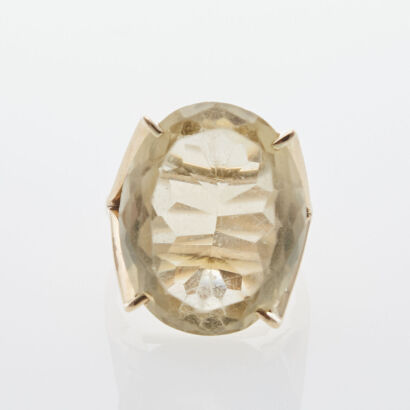 14ct Large Citrine Ring
