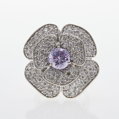 Silver Flower Ring