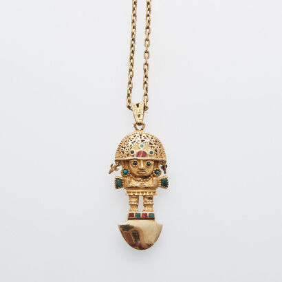 18ct Peruvian Tumi Pendant