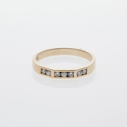 9ct Modern Diamond Band