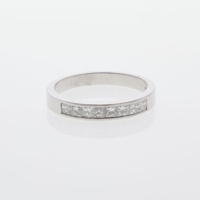 9ct Princess Cut Diamond Band