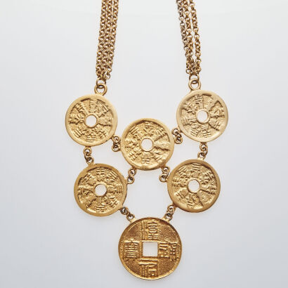 Kenneth Jay Lane Disc Necklace