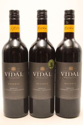 (3) 2013 Vidal Estate Reserve Merlot - Cabernet Sauvignon, Gimblett Gravels [BC94]