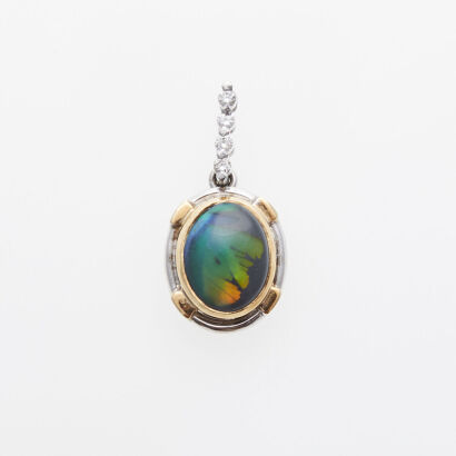 18ct Black Opal Pendant