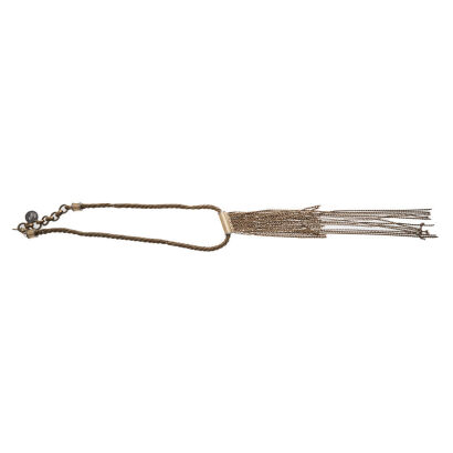 Lanvin Burnished Gold Drape Necklace