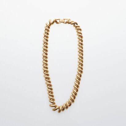 Napier Gold Tone Link Necklace