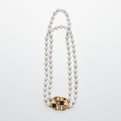 Givenchy White Beaded Necklace