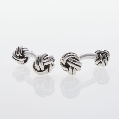 Silver Knot Cuff Links