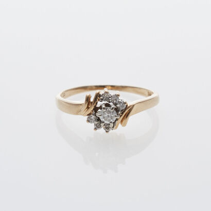 14ct Cluster Ring