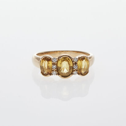 9ct Yellow Sapphire Ring