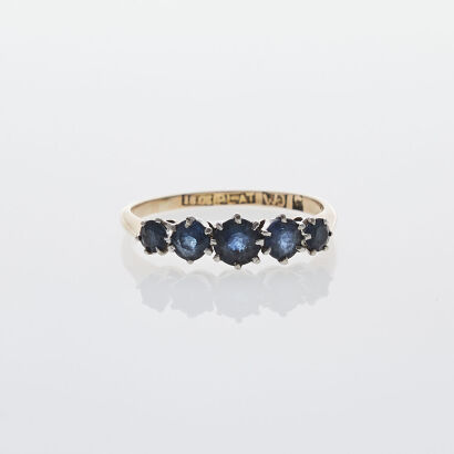 18ct Five Stone Sapphire Ring