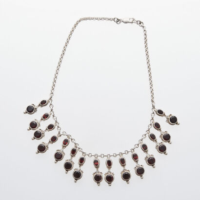 Sterling Silver Garnet Necklace