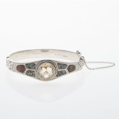 Sterling Silver Citrine Bangle