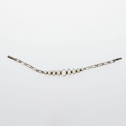 Vintage Silver Opal Bracelet