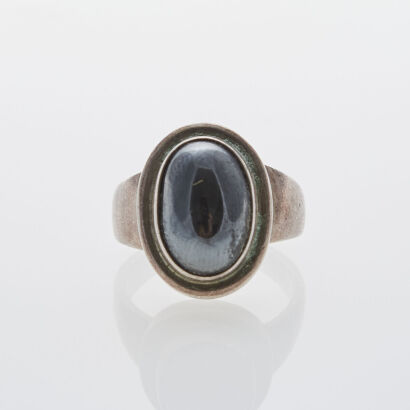 Georg Jensen Silver Hematite Ring