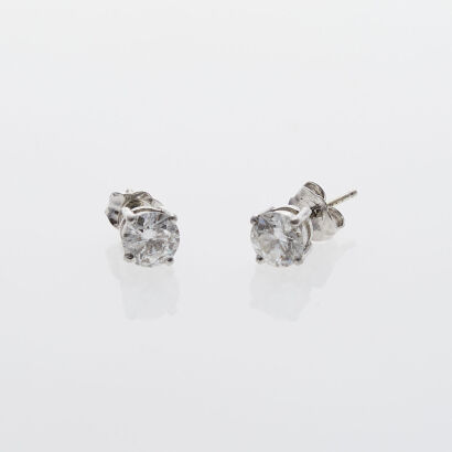 9ct White Gold Diamond Studs