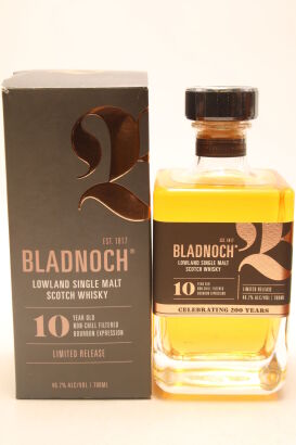 (1) Bladnoch 10 Year Old Lowland Single Malt Scotch Whisky, 46.7% ABV (GB)