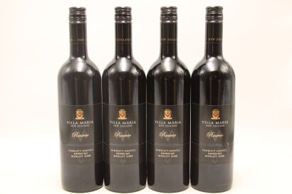 (4) 2008 Villa Maria Reserve Merlot, Gimblett Gravels